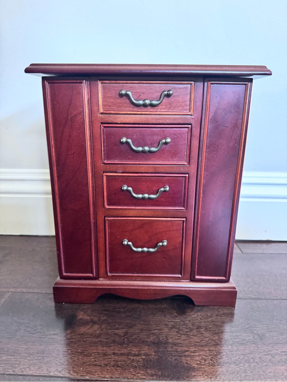 Bombay Co Wood Jewelry Chest with Brass Handles